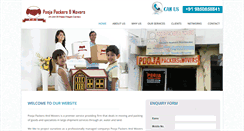 Desktop Screenshot of poojamovers.com