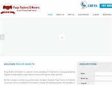 Tablet Screenshot of poojamovers.com